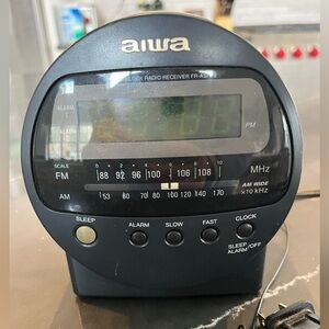 Aiwa Black Digital Clock Radio FM/AM